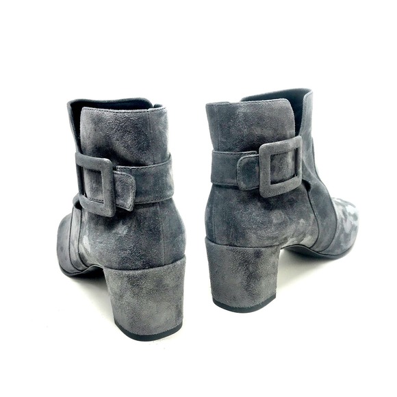 $1050 NIB Roger Vivier Paris Polly Dark Gray Bootie T.45 B sz 41.5 11.5B - Picture 5 of 10